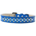 Unconditional Love Sprinkles Ice Cream Pearl & Yellow Crystals Dog CollarBlue Size 12 UN785981